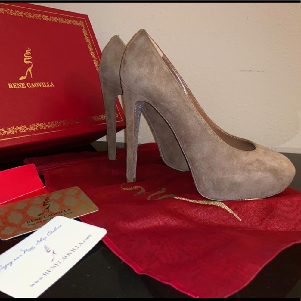 SOLD Rene Caovilla Suede Pumps